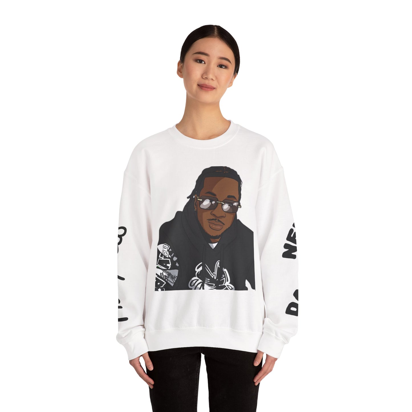 Trendy Graphic Crewneck Sweatshirt, Unisex Streetwear, Casual Everyday Pullover, Music Inspired Fashion, Gift for Him/Her