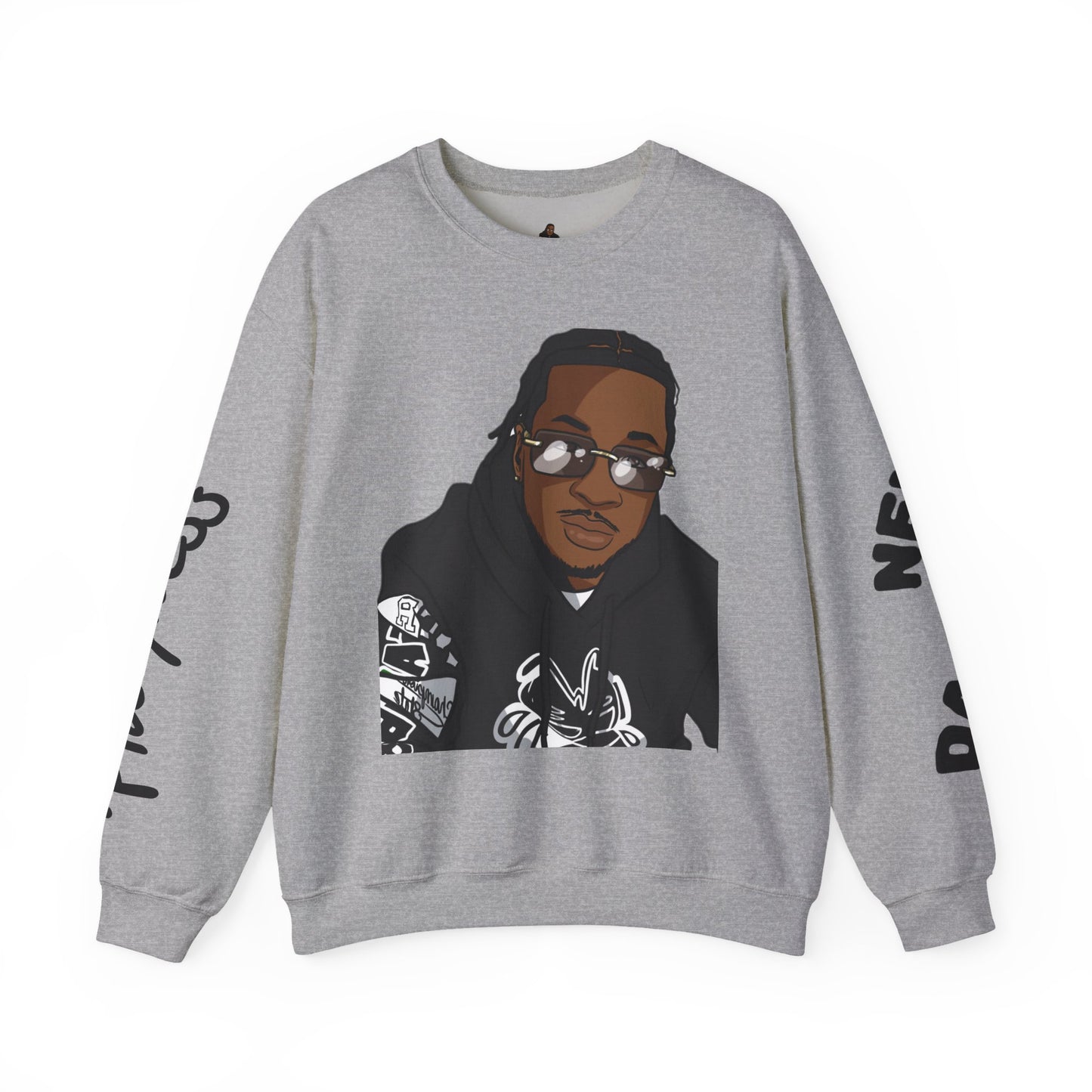 Trendy Graphic Crewneck Sweatshirt, Unisex Streetwear, Casual Everyday Pullover, Music Inspired Fashion, Gift for Him/Her